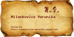 Milenkovics Veronika névjegykártya